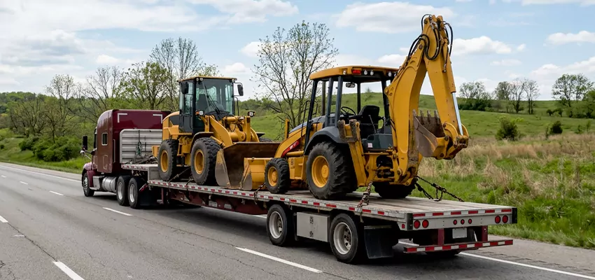 Loader and Backhoe Tractors Transport Alaska